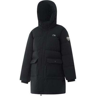 李宁童装连帽男女同款中羽绒服