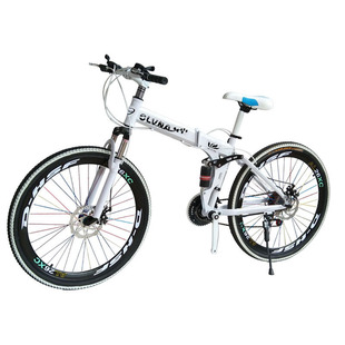 路虎架型折叠山地自行车成人碟刹双减震变速车青少年男女学生单车