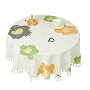 布艺印花桌布小清新台布长方形小圆桌餐桌茶几沙发床头柜防尘盖布