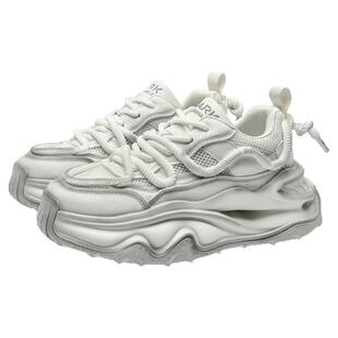 马克华菲老爹鞋男款2026春季厚底增高脏脏男鞋百搭网面休闲鞋子男