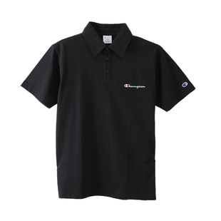 Champion日版草写刺绣logo短袖男女情侣装休闲polo衫夏基础T恤Tee
