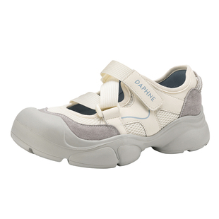 达芙妮丑萌运动玛丽珍鞋子女2026新款芭蕾厚底增高魔术贴休闲凉鞋