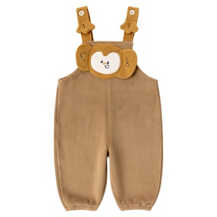 男童背带裤春秋款女童裤子新款宝宝裤装可爱儿童长裤时髦春季童装