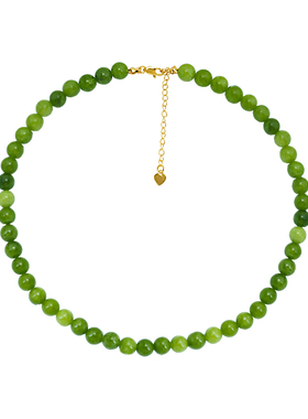 法式绿玛瑙青提项链女小众