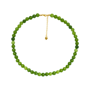 法式绿玛瑙青提项链女小众手工串珠天然葡萄锁骨链叠戴新中式配饰