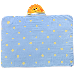 婴儿浴巾大童宝宝带帽斗篷全棉新生儿童纱布2026新款纯棉吸水浴袍