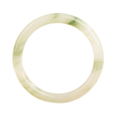 新疆玉手镯天然翡翠色飘花女款