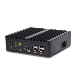 盈驰迷你工控小主机双网双串口J1900四核嵌入式微型电脑J1800/N2830便携式终端mini无风扇WIFI上网