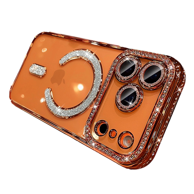 苹果17promax水钻磁吸带镜头膜壳