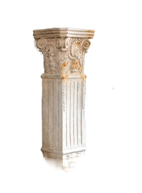 掬涵古旧锈痕罗马柱古典装饰摆件