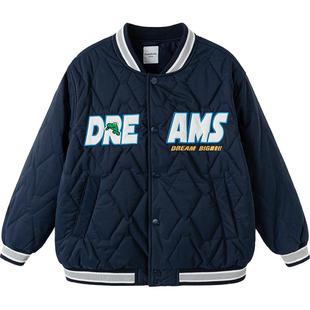 【商场同款】巴拉巴拉男童棉服儿童外套新款童装2025冬羽绒棒球服