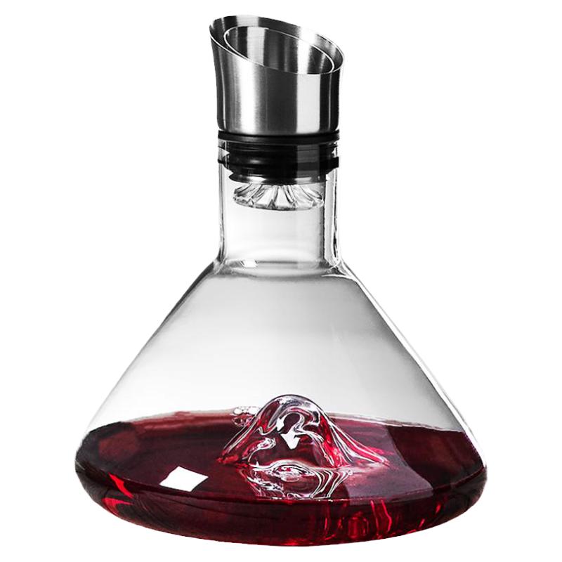 水晶瀑布红酒醒酒器家用轻奢高档冰山网红快速分酒器红酒杯壶套装
