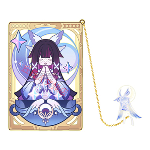 原神月卡空月祝福金属镂空书签少女哥伦比娅努昂诺塔周边立牌摆件