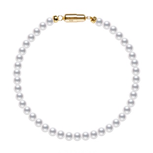 GiO珠宝 小米珠手链18K金淡水珍珠手串女叠戴磁吸扣轻奢手饰