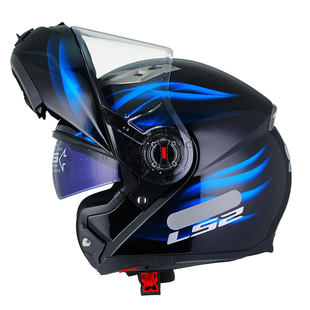 LS2揭面盔男摩托车四季骑行盔机车新国标大头围电动车头盔冬FF370