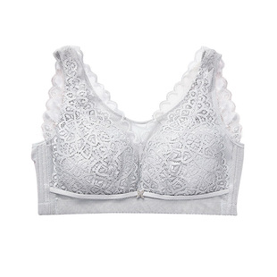 大码女内衣文胸薄款无钢圈性感聚拢防下垂全罩杯乳罩胖MM显小胸罩