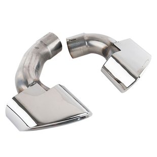 适用14-18宝马X5F15 28i35i排气管切割改装X5M黑色大方口尾喉后唇