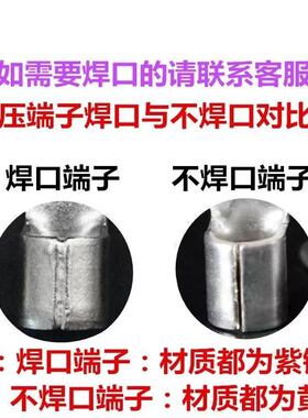 FXLUCK圆形裸端头KST冷压接线端子KT铜鼻子RNBG国标雾锡铜线耳KF