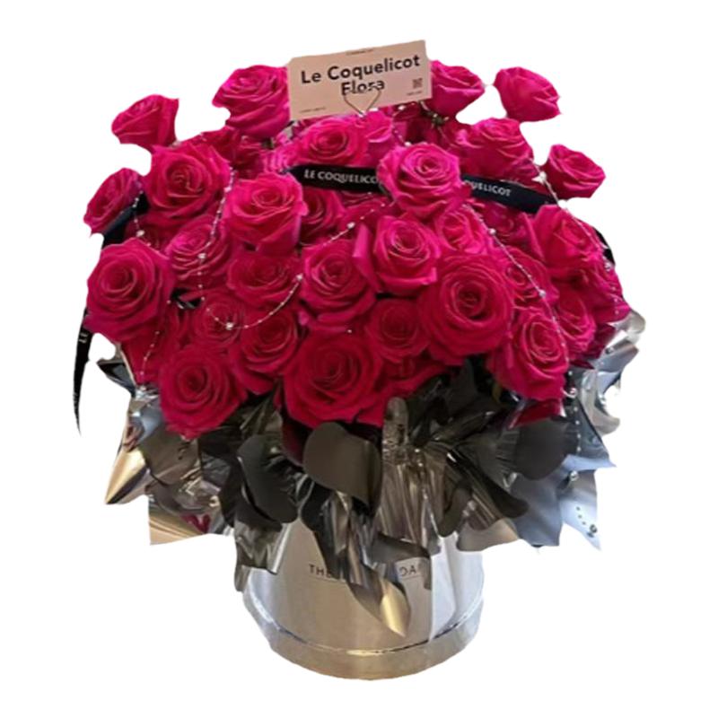 弗洛伊德玫瑰鲜花同城速递99朵红玫瑰花束520情人节全国配送女友
