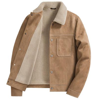 罗蒙麂皮绒夹克男士短款保暖