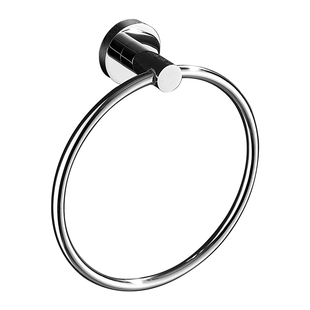 免打孔毛巾圆环全铜浴室卫生间镀铬毛巾架酒店创意挂架收纳置物架