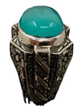 纯银巴西蓝帕拉伊巴碧玺宝石戒指