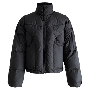 冬季国标90%白鸭绒美式通勤保暖羽绒服男高蓬型高领防风中性外套