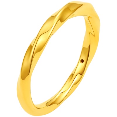 送女友硬金礼物周六福戒指