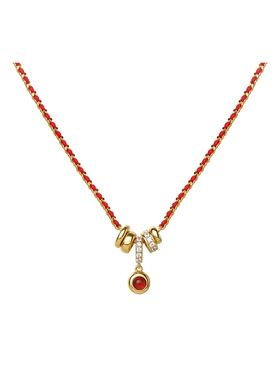 ARSIS新年系列鸿运平安豆项链红色本命年毛衣链玛瑙吊坠礼物