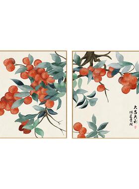惜辞餐厅新中式定制方形装饰画