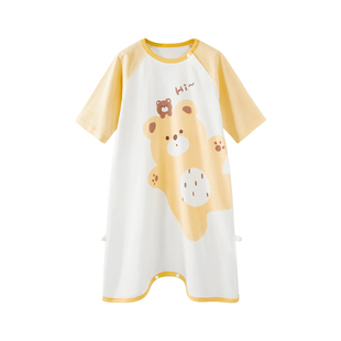 睡袋婴儿春夏宝宝连体儿童薄款男童分腿纯棉a类幼儿睡袍小孩睡衣