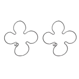 很轻却夸张的金属耳环袁冰妍同款镂空大花朵镶珍珠耳钉甜酷风耳饰