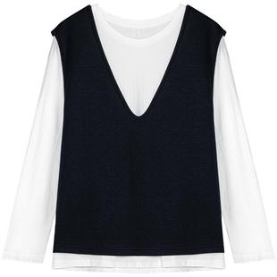 LAGOGO圆领长袖三件套女拉谷谷2025秋冬款通勤优雅套装OCUU138B55