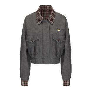 【孙珍妮孙千同款】LACERTA 25秋季新款学院风羊毛夹克巴恩风外套