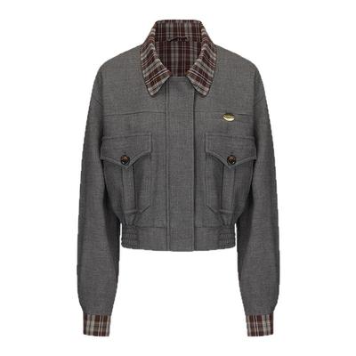 【孙珍妮孙千同款】LACERTA 25秋季新款学院风羊毛夹克巴恩风外套