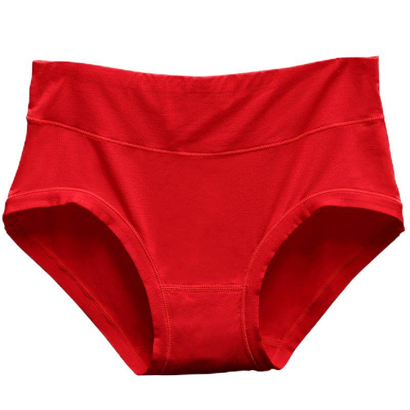 女士内裤女莫代尔中腰加肥加大码胖mm中年妈妈高弹超柔软三角裤头