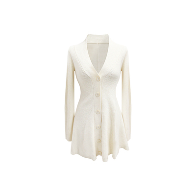 THE SWAN司凰轻奢 法式收腰显瘦针织连衣裙气质修身短裙打底裙子