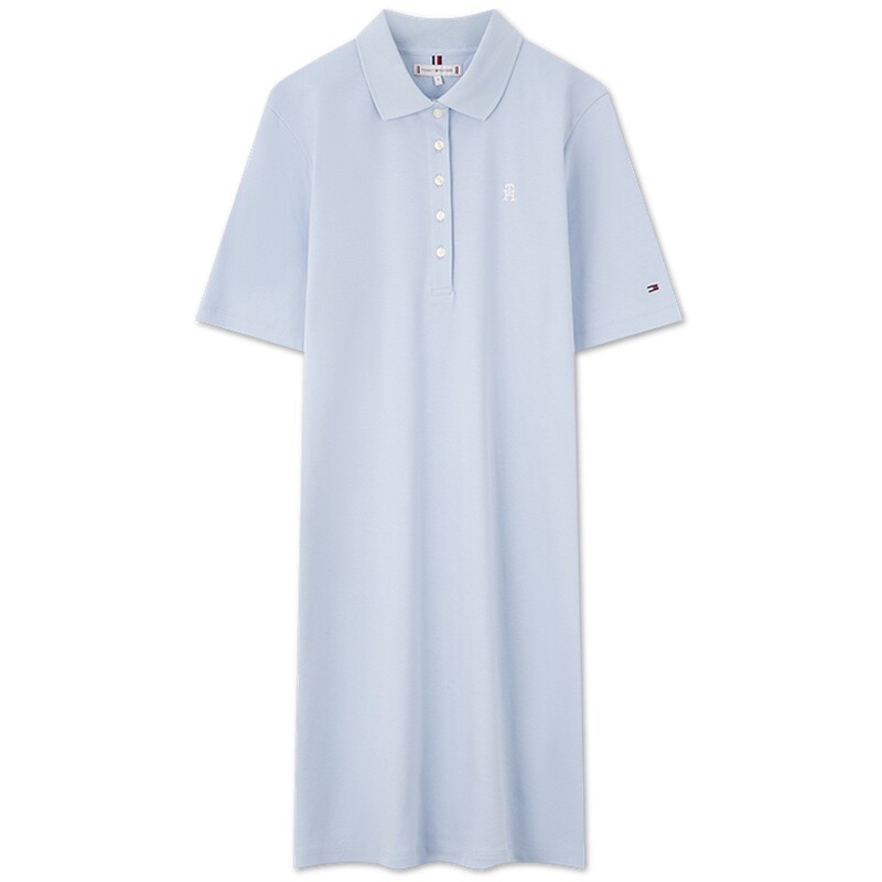 Tommy女装纯棉刺绣五粒扣POLO裙