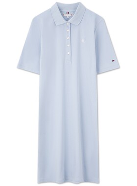 Tommy女装纯棉刺绣五粒扣POLO裙