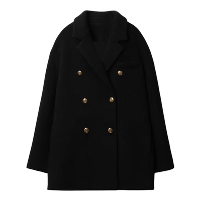 毛呢外套大码女加厚呢子大衣短款