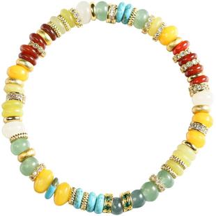 敦煌研究院五福多宝彩虹手串手链莫高窟敦煌文创手绳礼物多宝手串