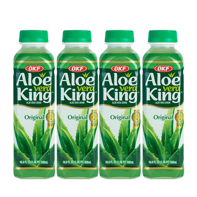 芦荟饮料OKF韩国进口饮料4瓶组合装500ml无糖aloe vera
