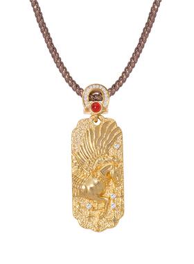 《璀璨人生》马年复古设计感宫廷气质精致银镀金吊坠项链女新年