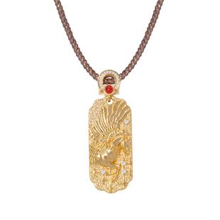 《璀璨人生》马年复古设计感宫廷气质精致银镀金吊坠项链女新年