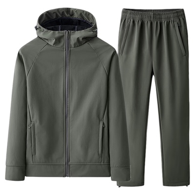 软壳冲锋衣裤套装男款外套秋冬