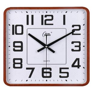 康巴丝方形挂钟表客厅时钟现代简约静音石英钟创意大气日历万年历