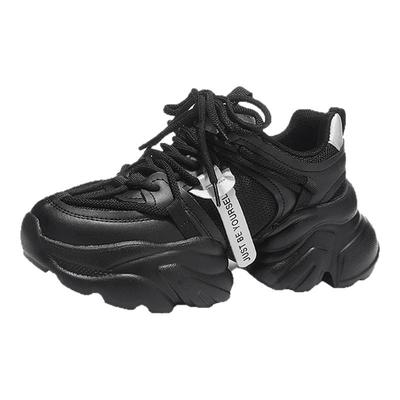 达芙妮女鞋厚底增高系带老爹鞋女2025春季新款舒适合脚运动休闲鞋