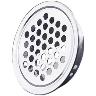 橱柜透气孔装饰盖不锈钢通风孔盖圆形透气网鞋柜排气燃气散热孔罩