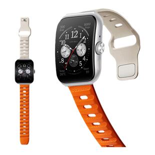 适用oppowatch4pro表带新款SE粒面非氟橡胶OPPOwatchX/3/2/1代运动高级男女款46/42mm个性硅胶创意非原装配件