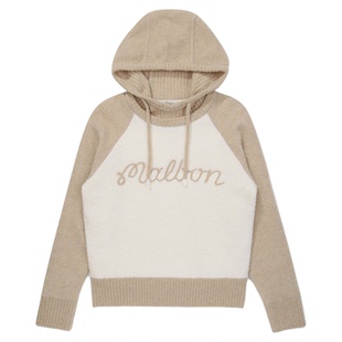 高尔夫服装女士长袖外套25秋冬休闲百搭拼色字标连帽毛衣带防风层